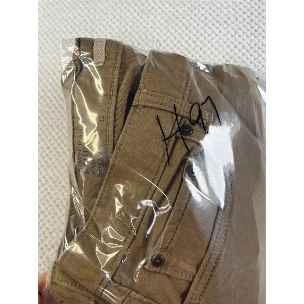 Banana Republic Travel Jean Slim Fit Mens 36x32 Tobacco Brown Stretch‎ Pants